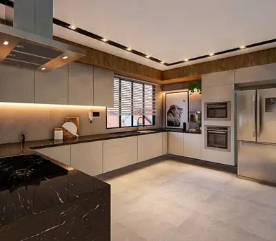 Cozinha Planejada preta moderna jayarquiteta